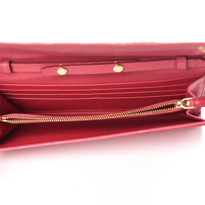 Prada Vitello Move Oro Chain Wallet Peonia 5 of 11
