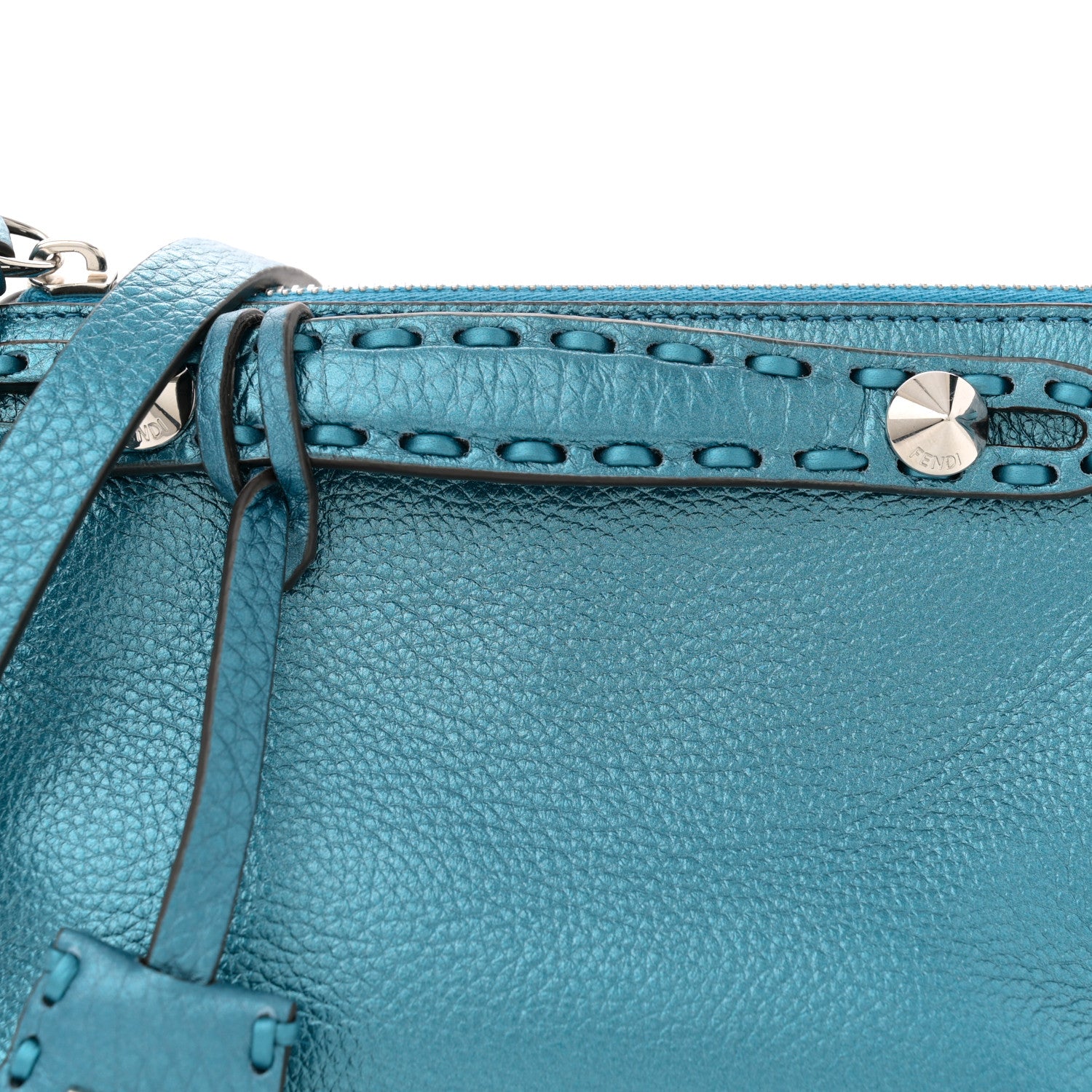 Fendi Cuoio Romano Selleria Sintetica Tape Stitch Mini By The Way Boston Bag Laguna 7 of 9
