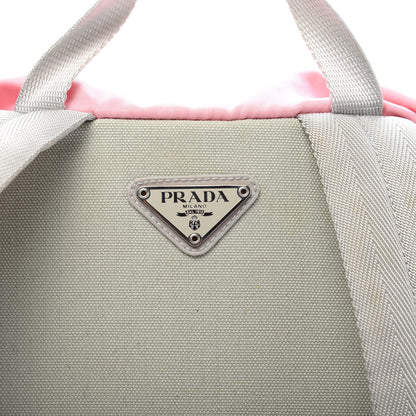 Prada Nylon Vela Double Buckle Backpack Pink 10 of 11