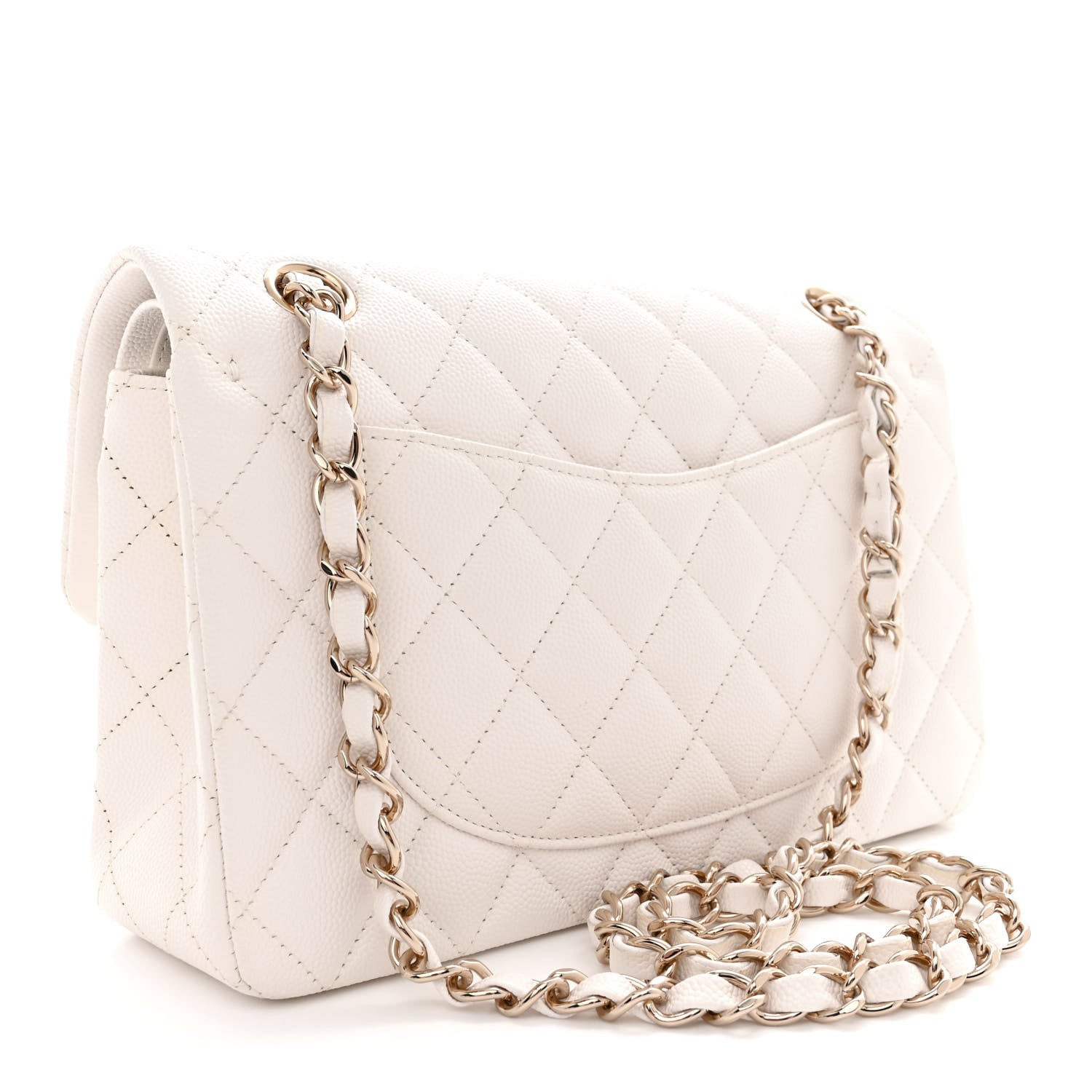 Chanel Caviar Quilted Small Double Flap White 3 of 10