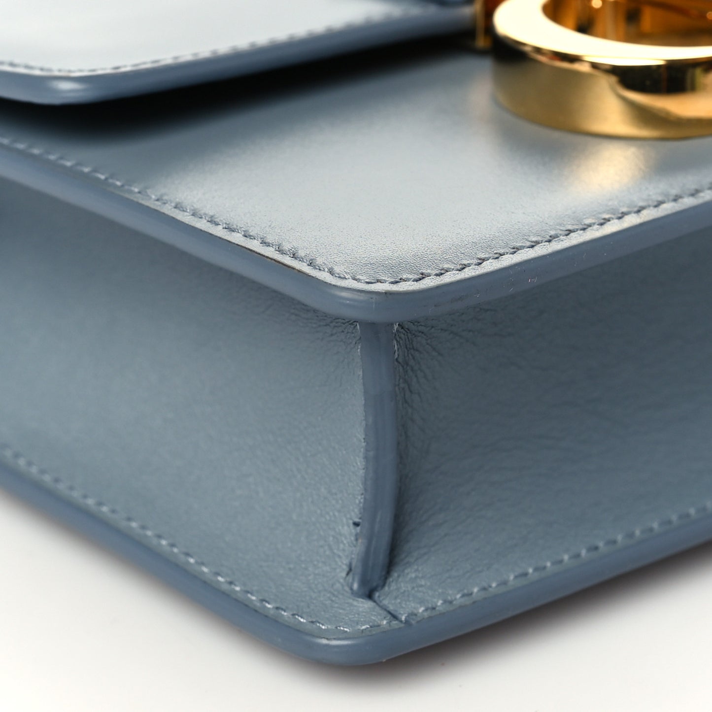 Smooth Calfskin Micro 30 Montaigne Flap Bag Blue Gray
