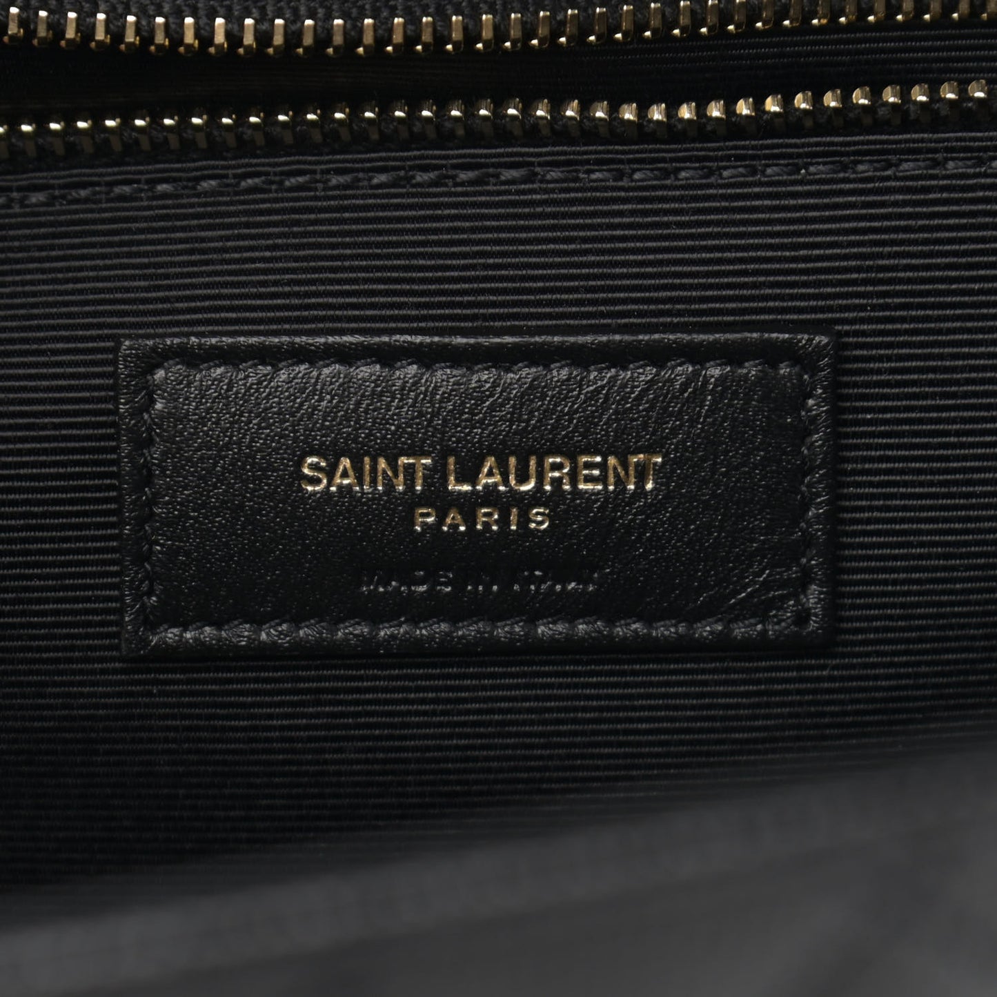Grain De Poudre Textured Mixed Matelasse Large Triquilt Monogram Satchel Black