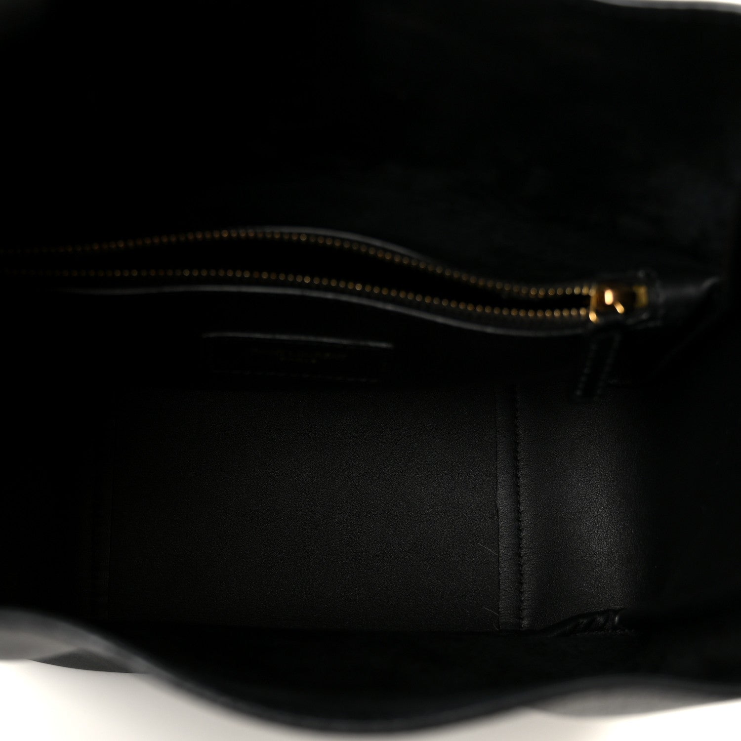Saint Laurent Smooth Calfskin Small Le 5 A 7 Soft Hobo Black 5 of 10