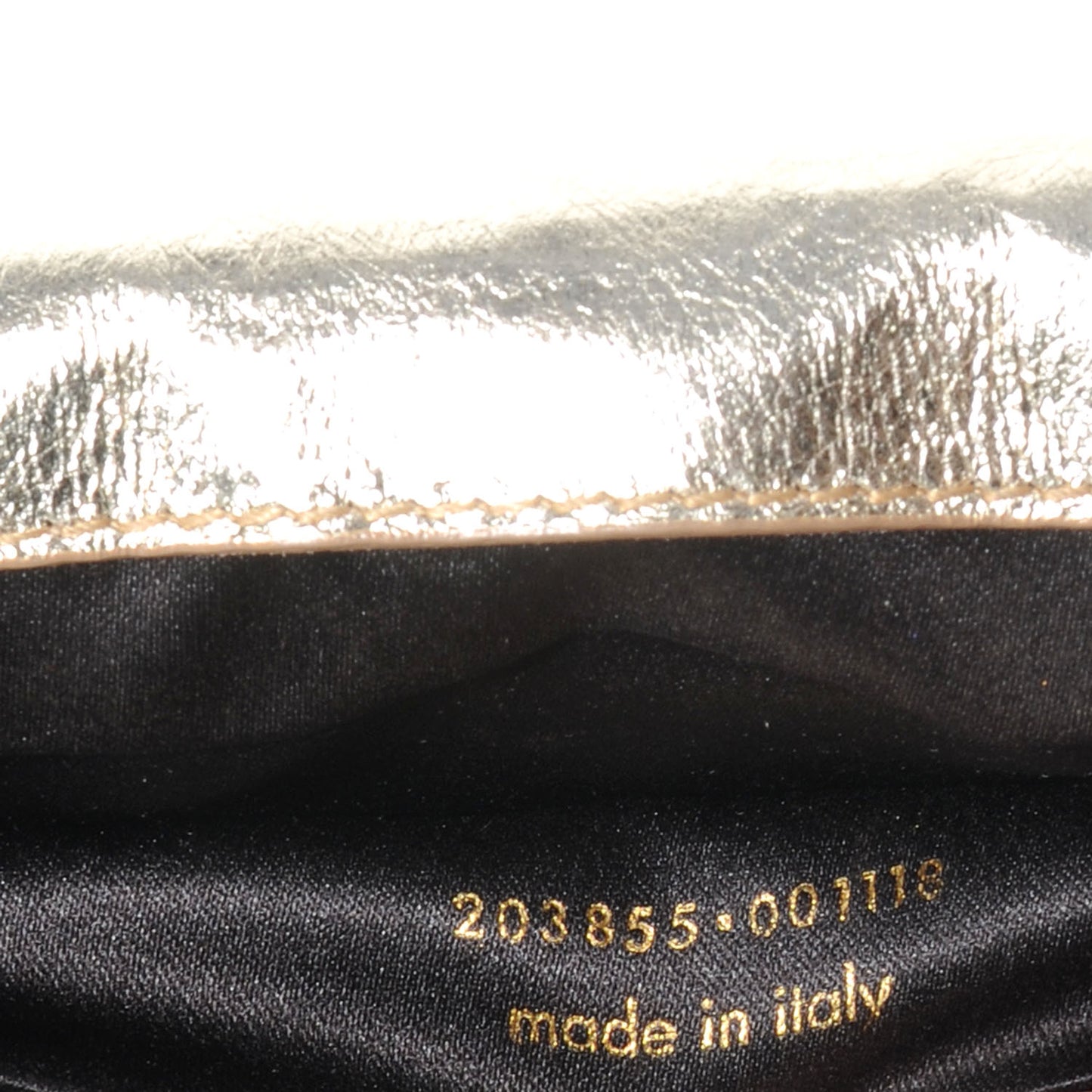 Leather Belle de Jour Clutch Gold