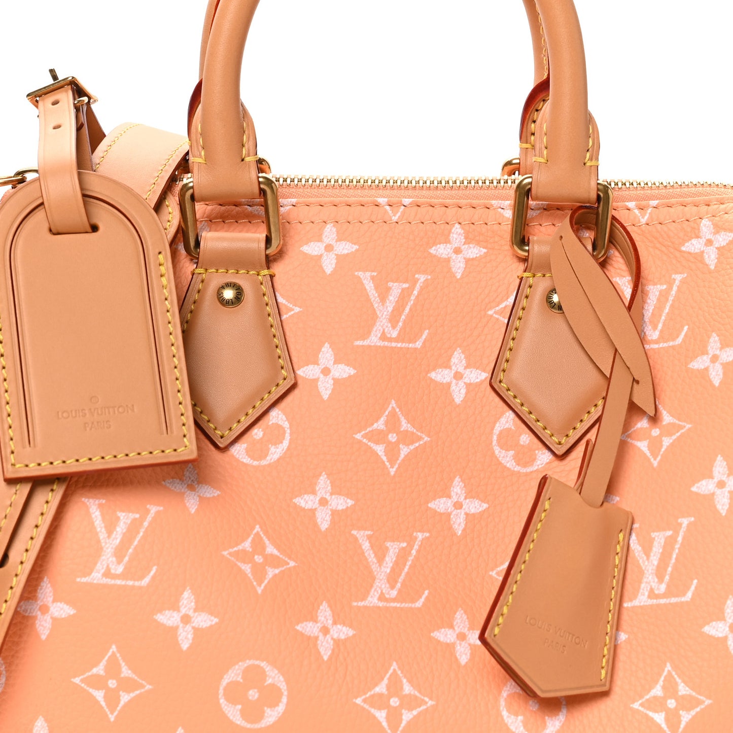 Calfskin Monogram Speedy P9 Bandouliere 25 Summer Peach