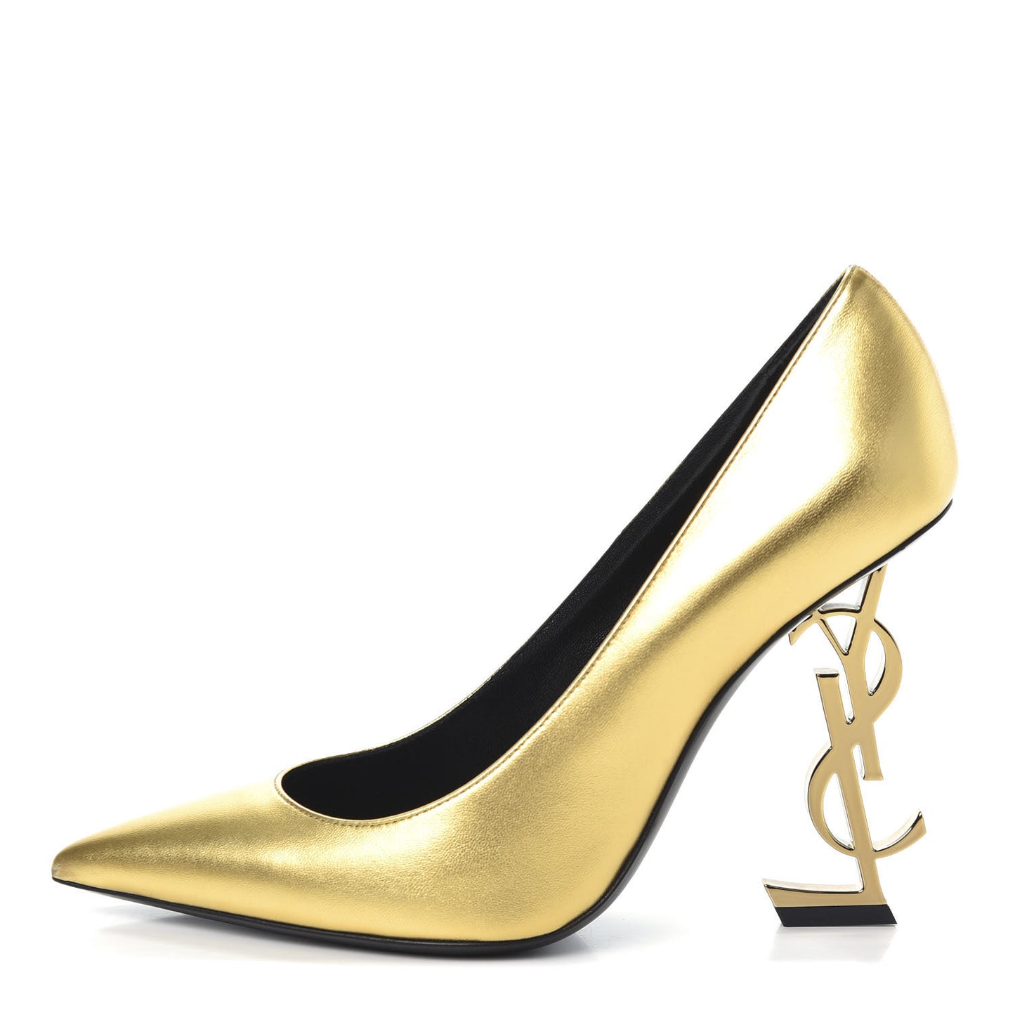 Calfskin Opyum 100 Pumps 38.5 Gold