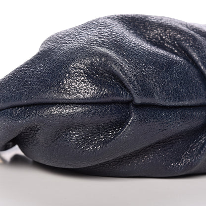 Prada Metallic Vitello Daino Hobo Dark Blue 9 of 12