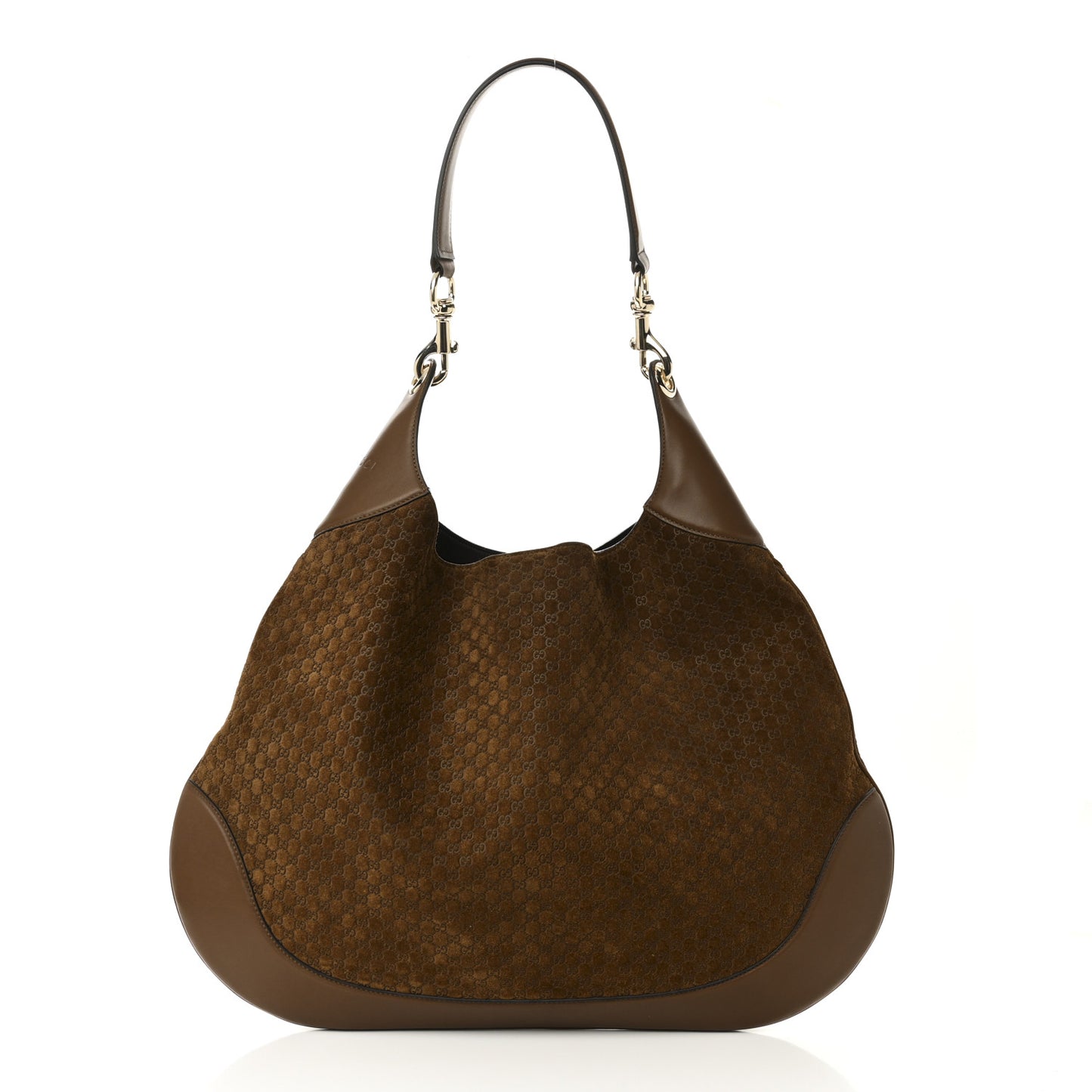 GG Suede B Large Shoulder Bag Brown