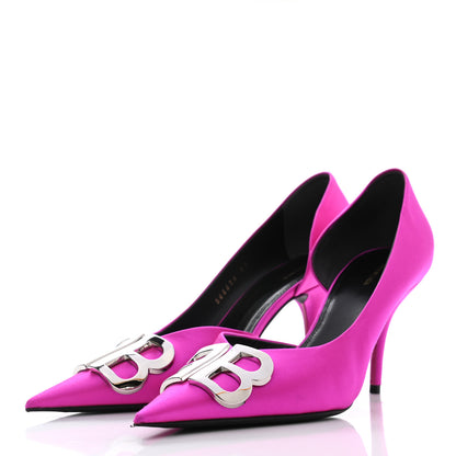 Balenciaga Satin Talon d'Orsay Pumps 39 Rose Fuchsia 3 of 11