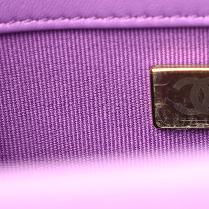 Chanel Lambskin Quilted Medium Chanel 19 Flap Light Purple 8 of 8