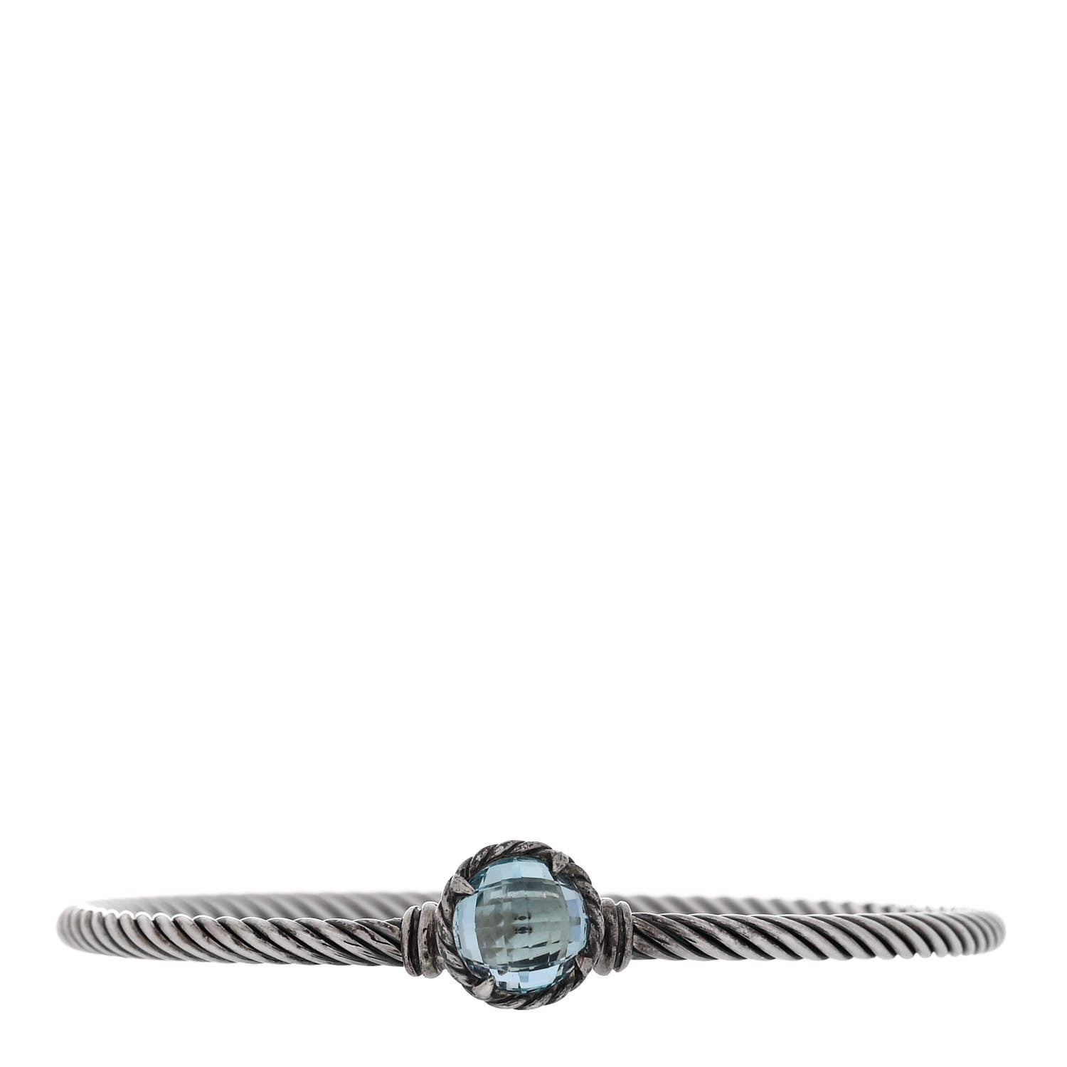 David Yurman DAVID YURMAN Sterling Silver Blue Topaz 3mm Chatelaine Bracelet 1 of 3