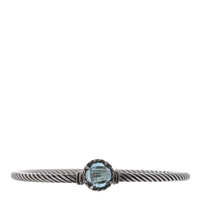 David Yurman DAVID YURMAN Sterling Silver Blue Topaz 3mm Chatelaine Bracelet 1 of 3