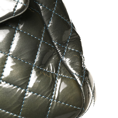 Chanel Patent Quilted Reissue XL Maxi Flap Grey 13 of 17