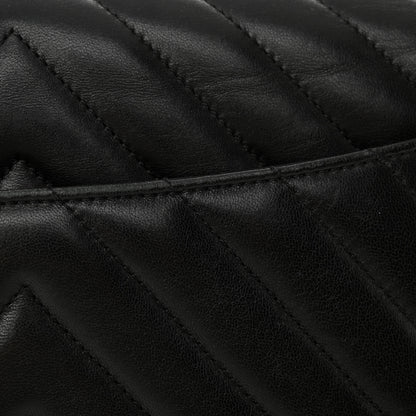 Chanel Lambskin Chevron Quilted Medium Trendy CC Dual Handle Flap Bag Black 17 of 18