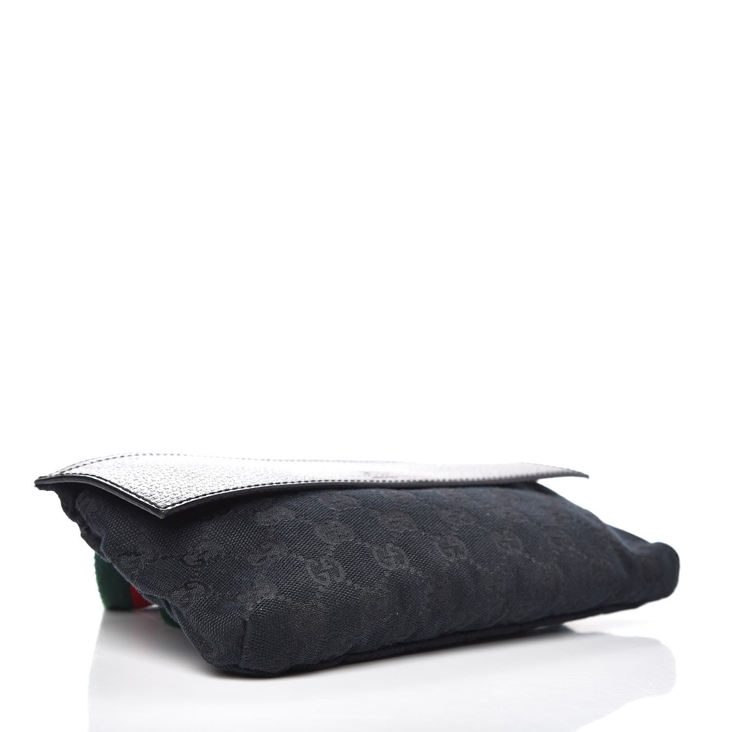 Gucci Monogram Web Belt Pouch Bag Black 4 of 10