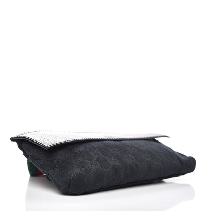 Gucci Monogram Web Belt Pouch Bag Black 4 of 10