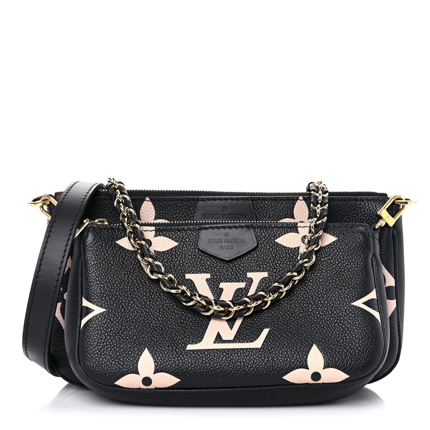 Louis Vuitton Empreinte Monogram Giant Multi Pochette Accessories Black Beige 1 of 11