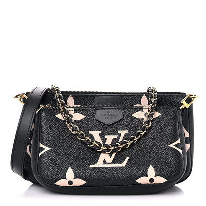 Louis Vuitton Empreinte Monogram Giant Multi Pochette Accessories Black Beige 1 of 11