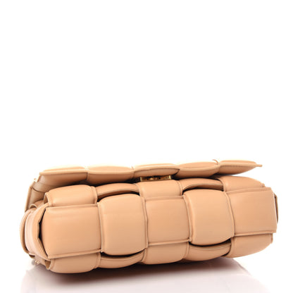 Bottega Veneta Lambskin Maxi Intreccio Padded Chain Cassette Crossbody Bag Almond 4 of 10