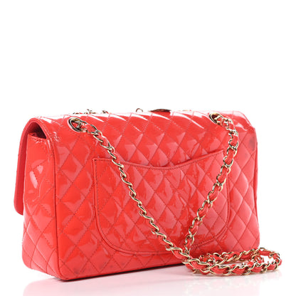 Chanel Patent Calfskin Quilted Valentine Charms Medium Single Flap Red 3 of 19