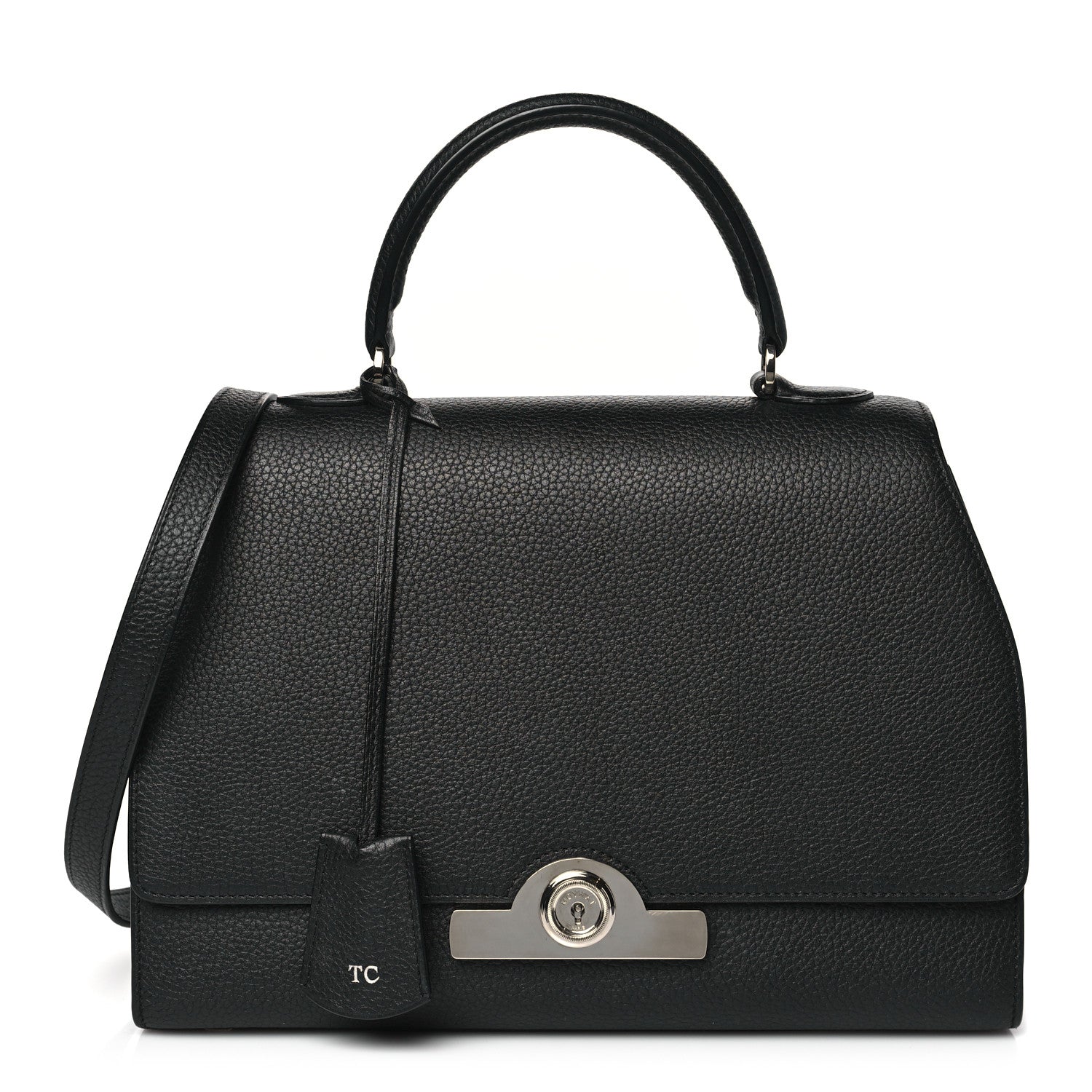 Moynat Taurillon Blush Rejane PM Black 1 of 10
