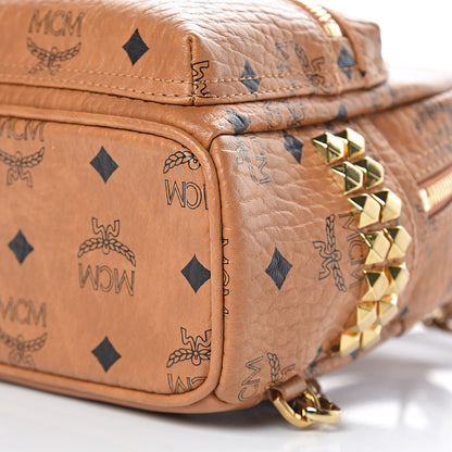 MCM Visetos Side Stud X-Mini Stark Backpack Cognac 11 of 11