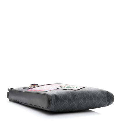 Gucci GG Supreme Monogram Night Courrier Flat Messenger Bag Black Multicolor 4 of 11
