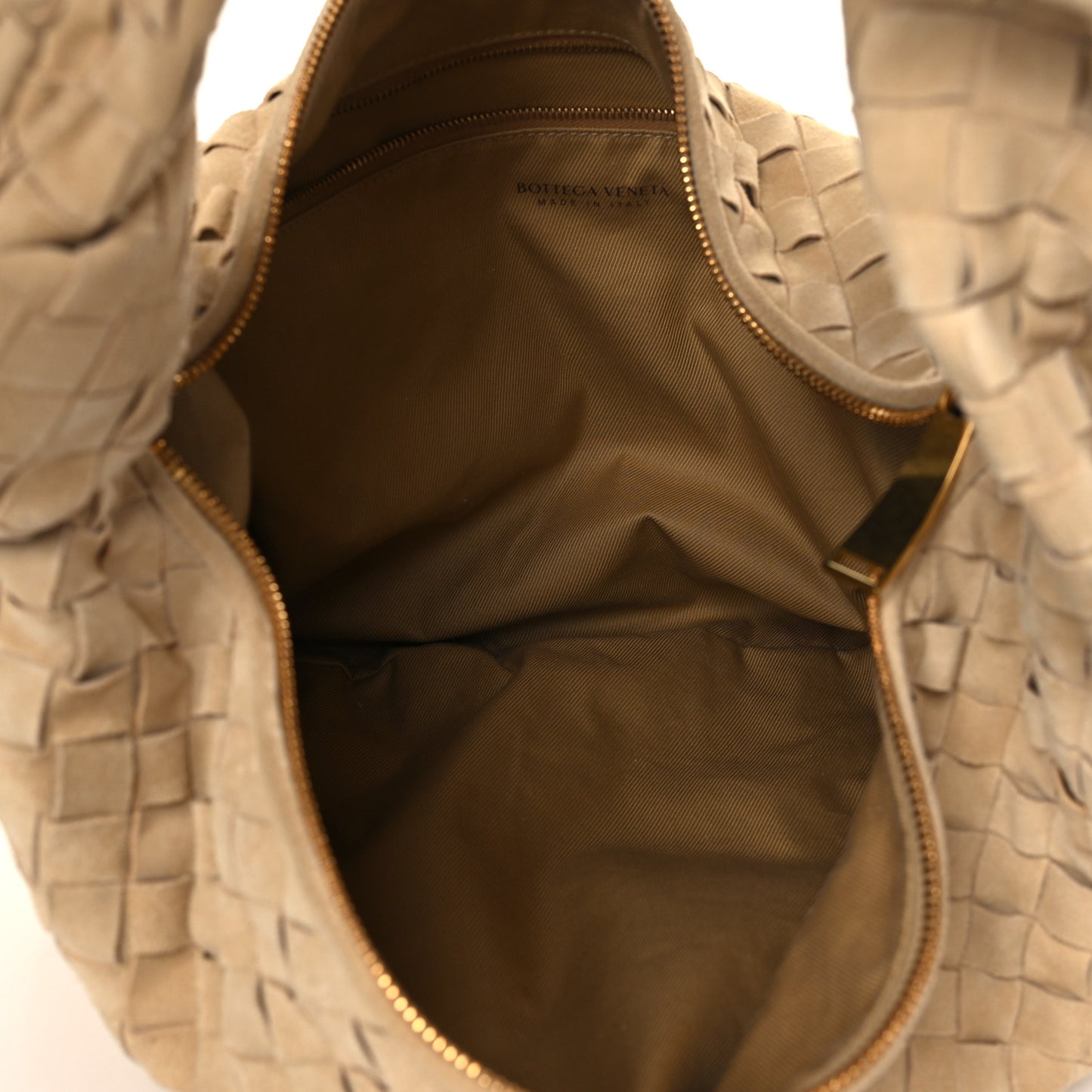 Suede Intrecciato Small Jodie Sand