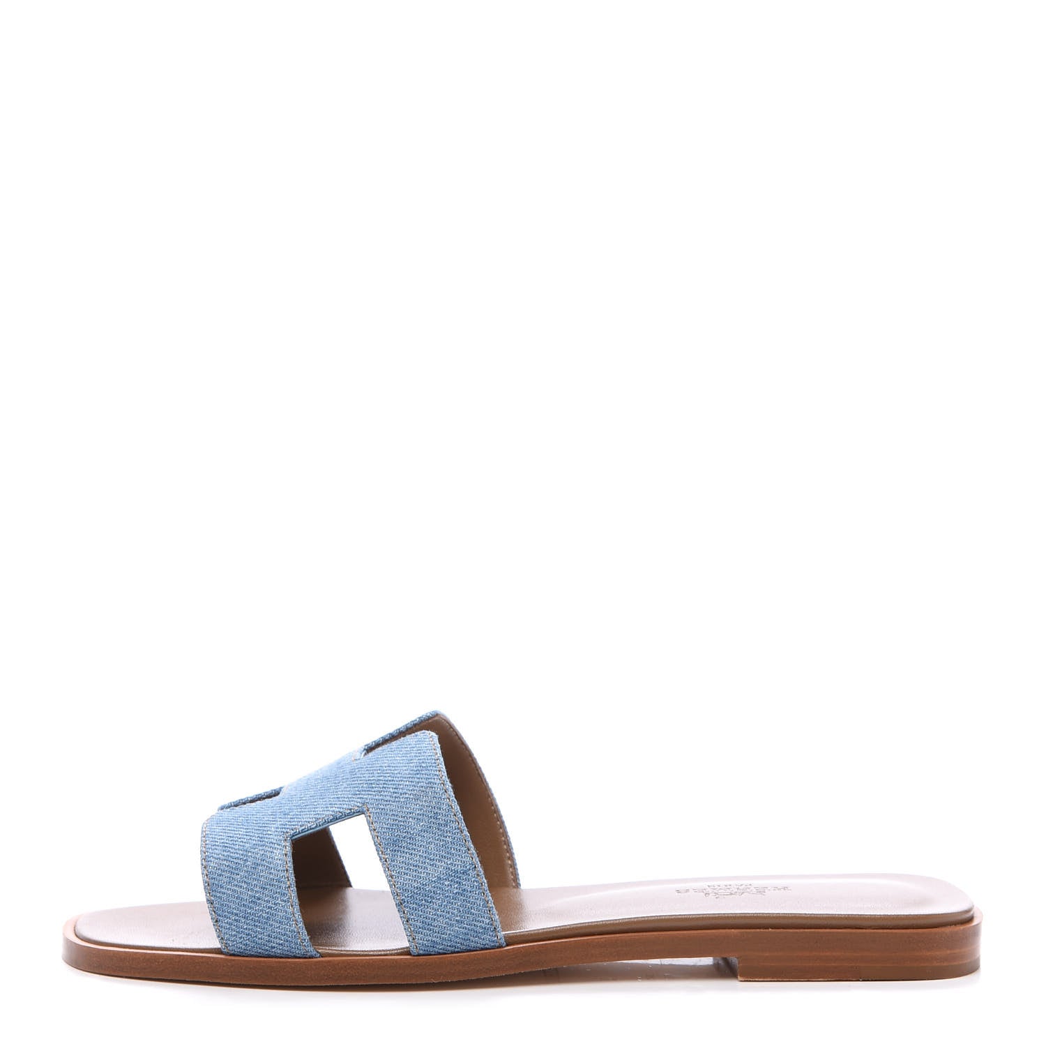 Hermes Denim Canvas Oran Sandals 36 Bleu Clair 1 of 9