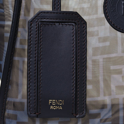 Fendi Mesh Vitello Century FF 1974 Mini Peekaboo Defender Cover Azzurro Black Ebano 8 of 14