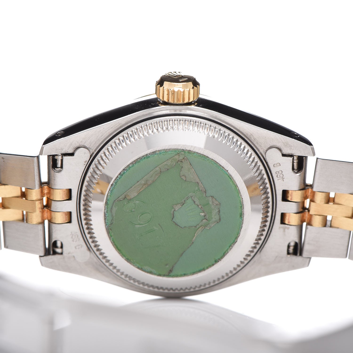 Rolex Stainless Steel 18K Yellow Gold 26mm Oyster Perpetual Datejust Watch White Roman 69173 5 of 7