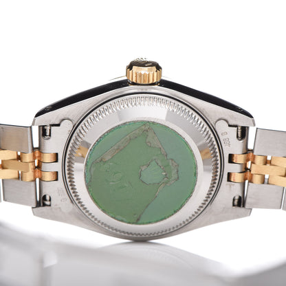 Rolex Stainless Steel 18K Yellow Gold 26mm Oyster Perpetual Datejust Watch White Roman 69173 5 of 7