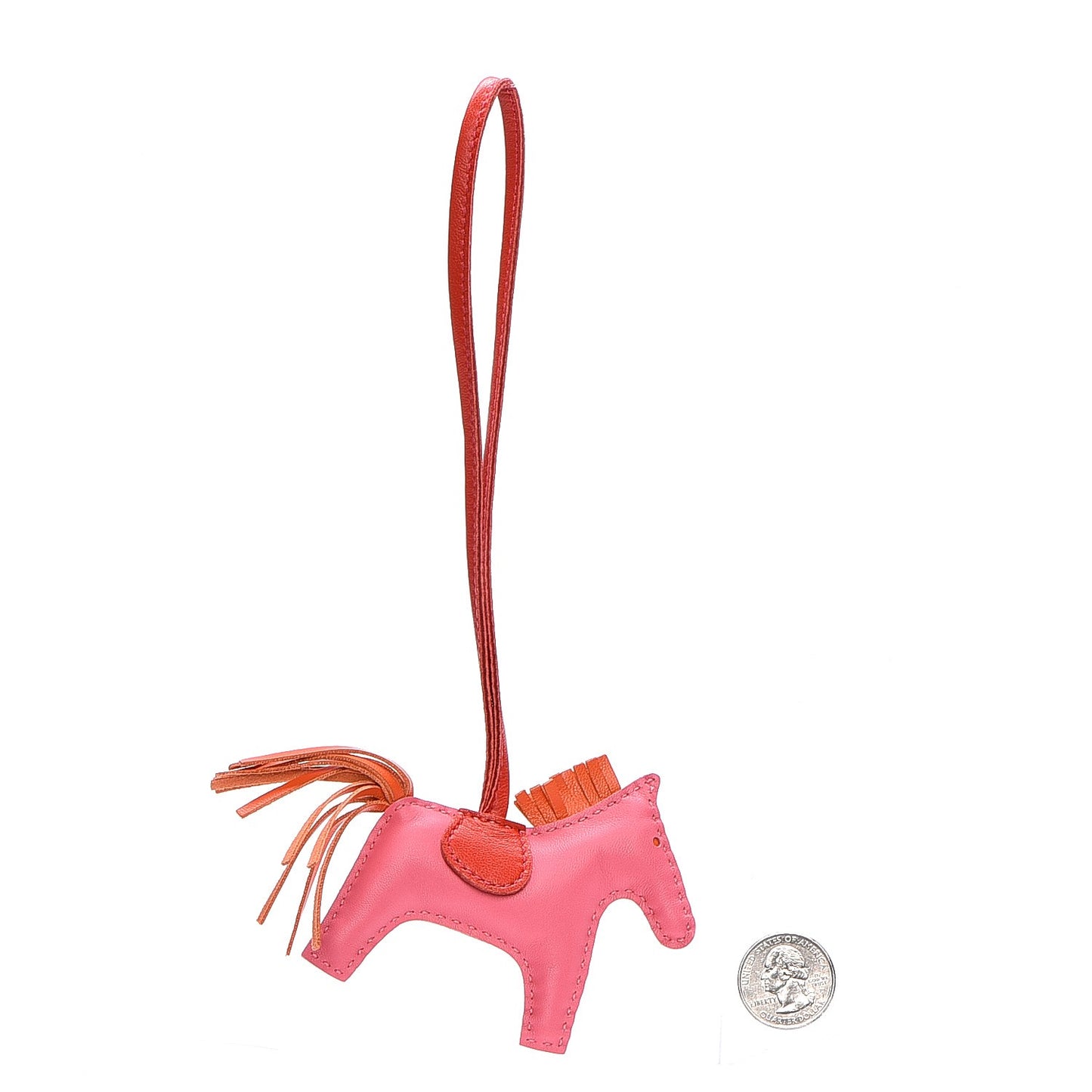 Milo Lambskin Grigri Rodeo Bag Charm PM Rose Azalee Orange Poppy Rouge Indien