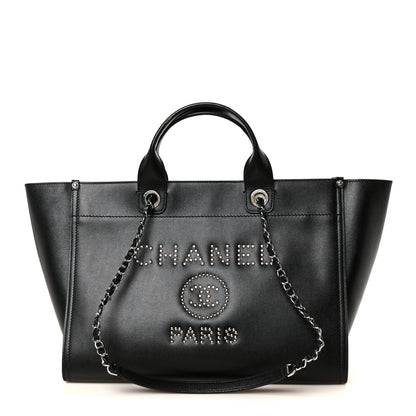 Chanel Caviar Medium Studded Deauville Tote Black 1 of 10