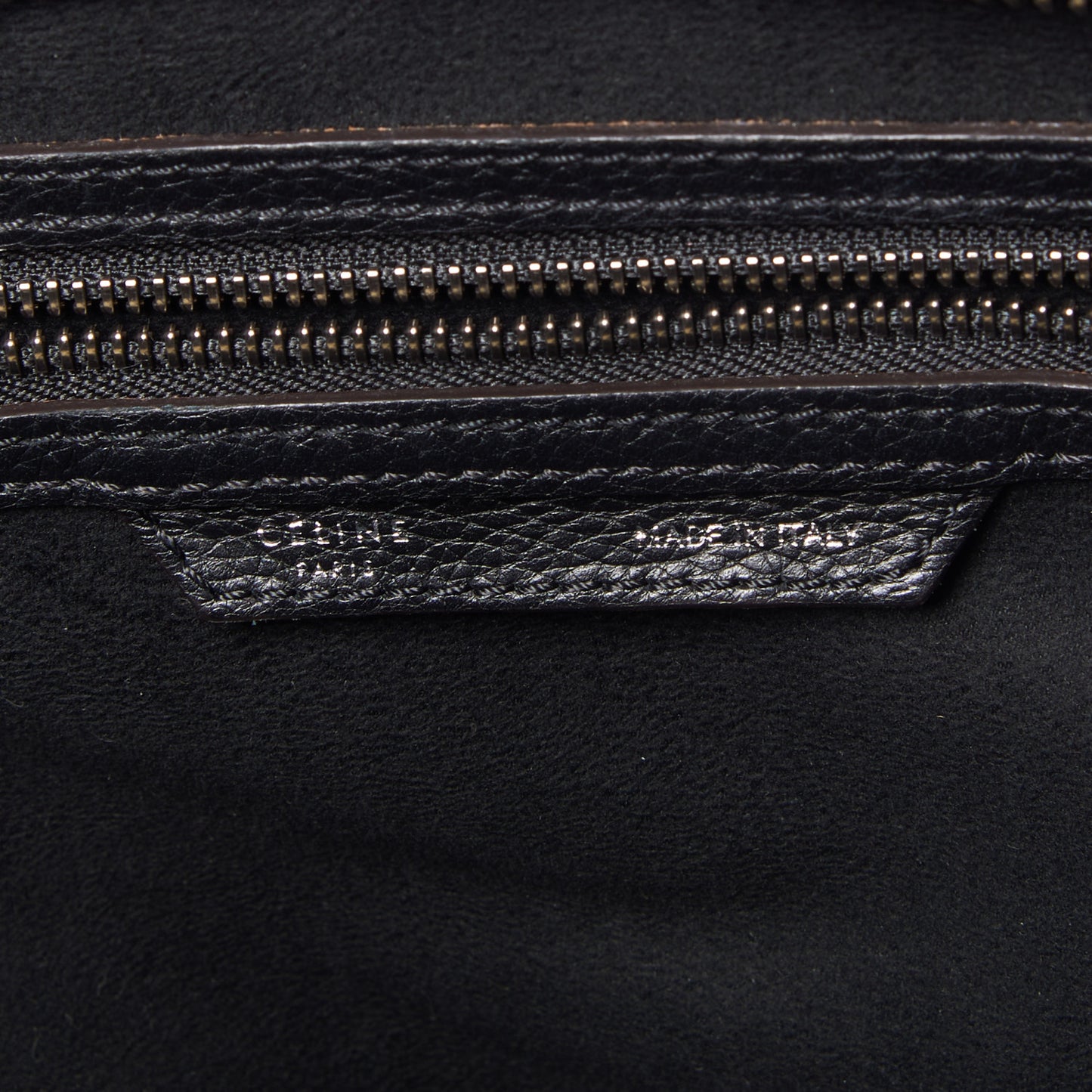 Drummed Calfskin Mini Luggage Black