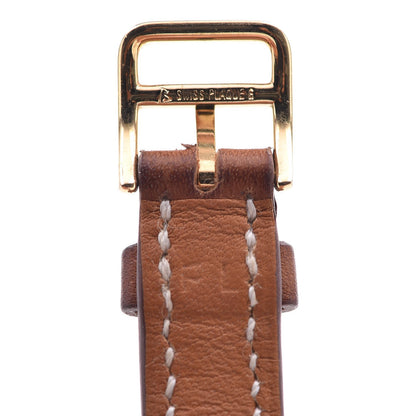Hermes Stainless Steel Barenia 21mm Heure H Hour Double Tour Quartz Watch Fauve 5 of 7