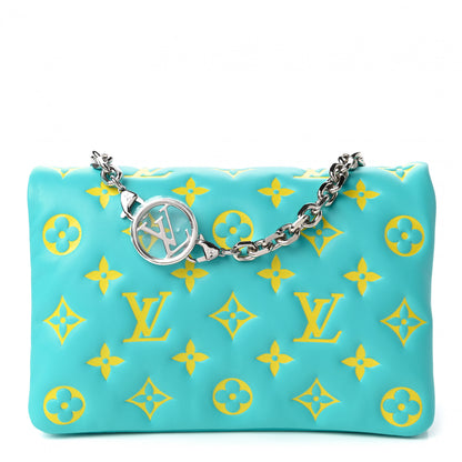 Louis Vuitton Lambskin Embossed Monogram Vuittamins Pochette Coussin Menthe Jaune 1 of 10