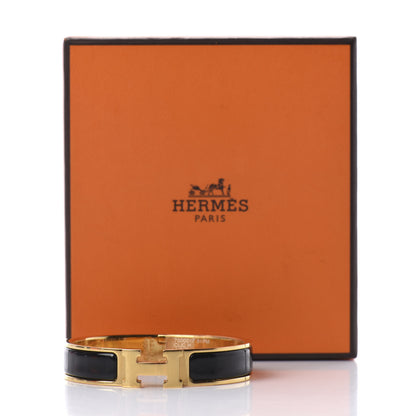 Hermes Enamel Narrow Clic Clac H Bracelet PM Black 6 of 6