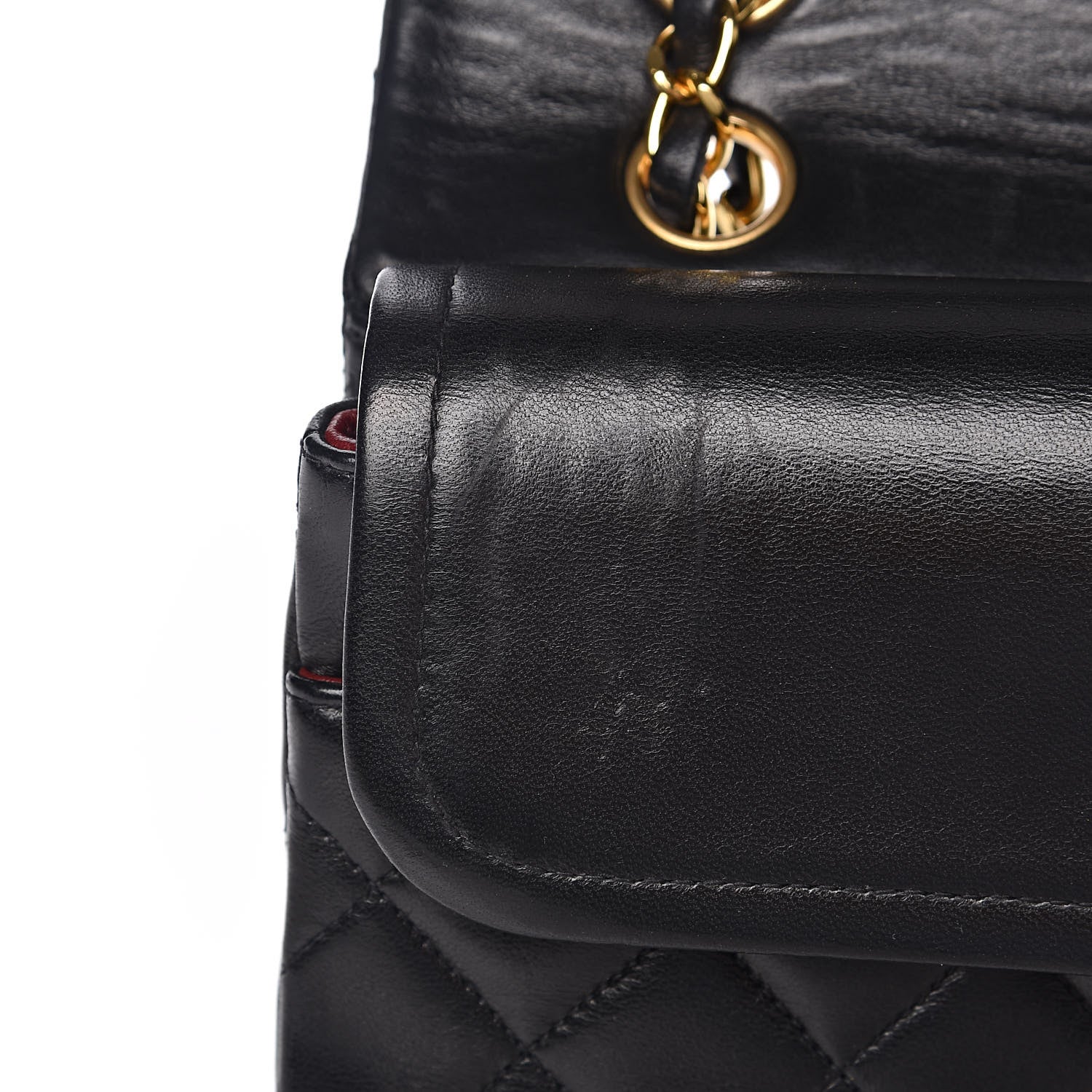 Chanel Lambskin Quilted Medium Double Flap Black 11 of 14