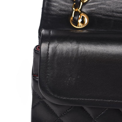Chanel Lambskin Quilted Medium Double Flap Black 11 of 14