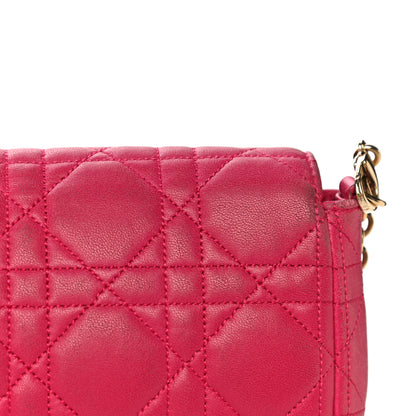 Christian Dior Lambskin Cannage Miss Dior Promenade Pouch Fuchsia 23 of 30