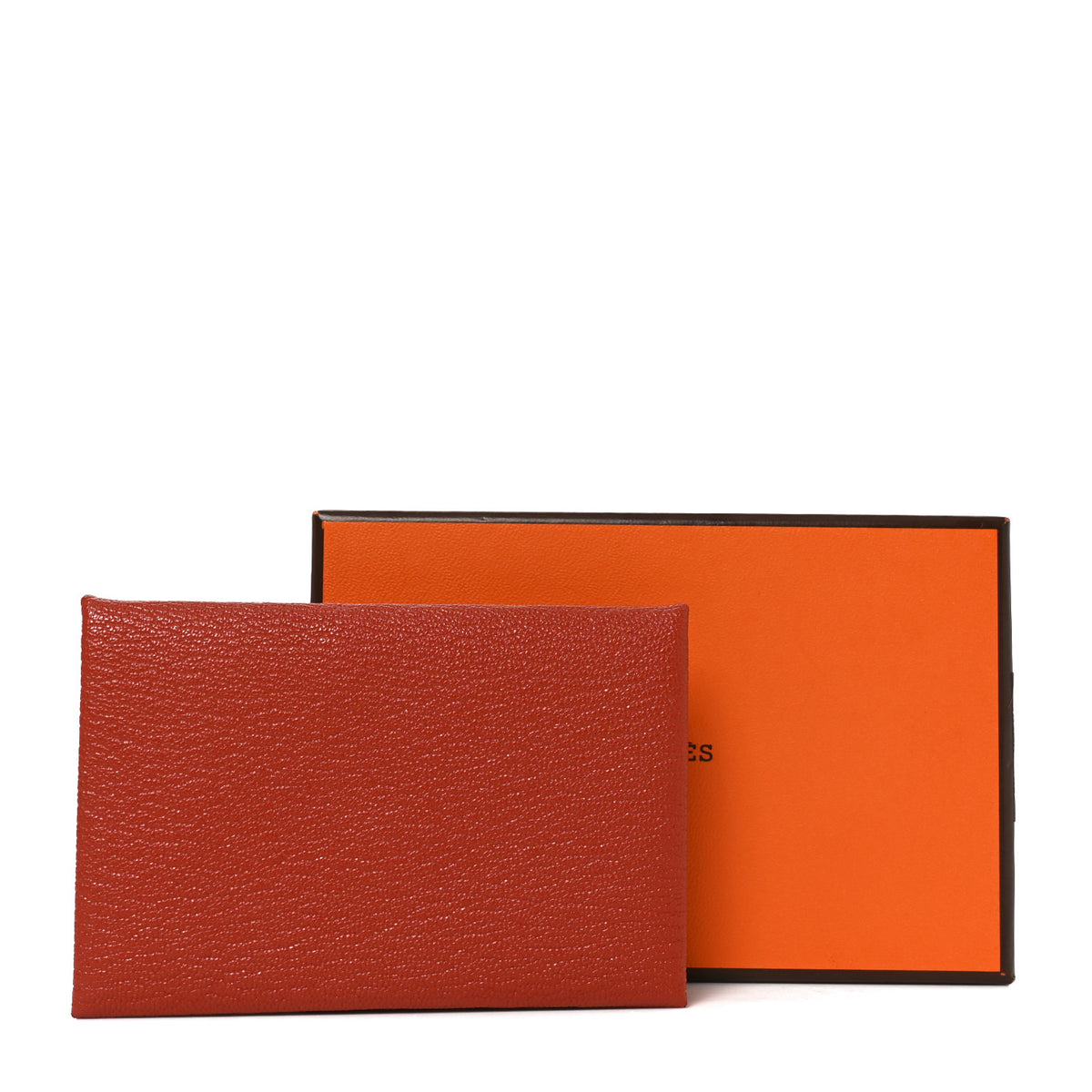Hermes Chevre Mysore Calvi Card Case Brique 8 of 8