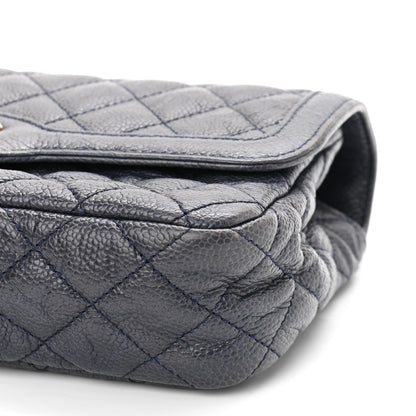 Chanel Crumpled Grained Calfskin Small Two Tone Flap Navy 10 of 10