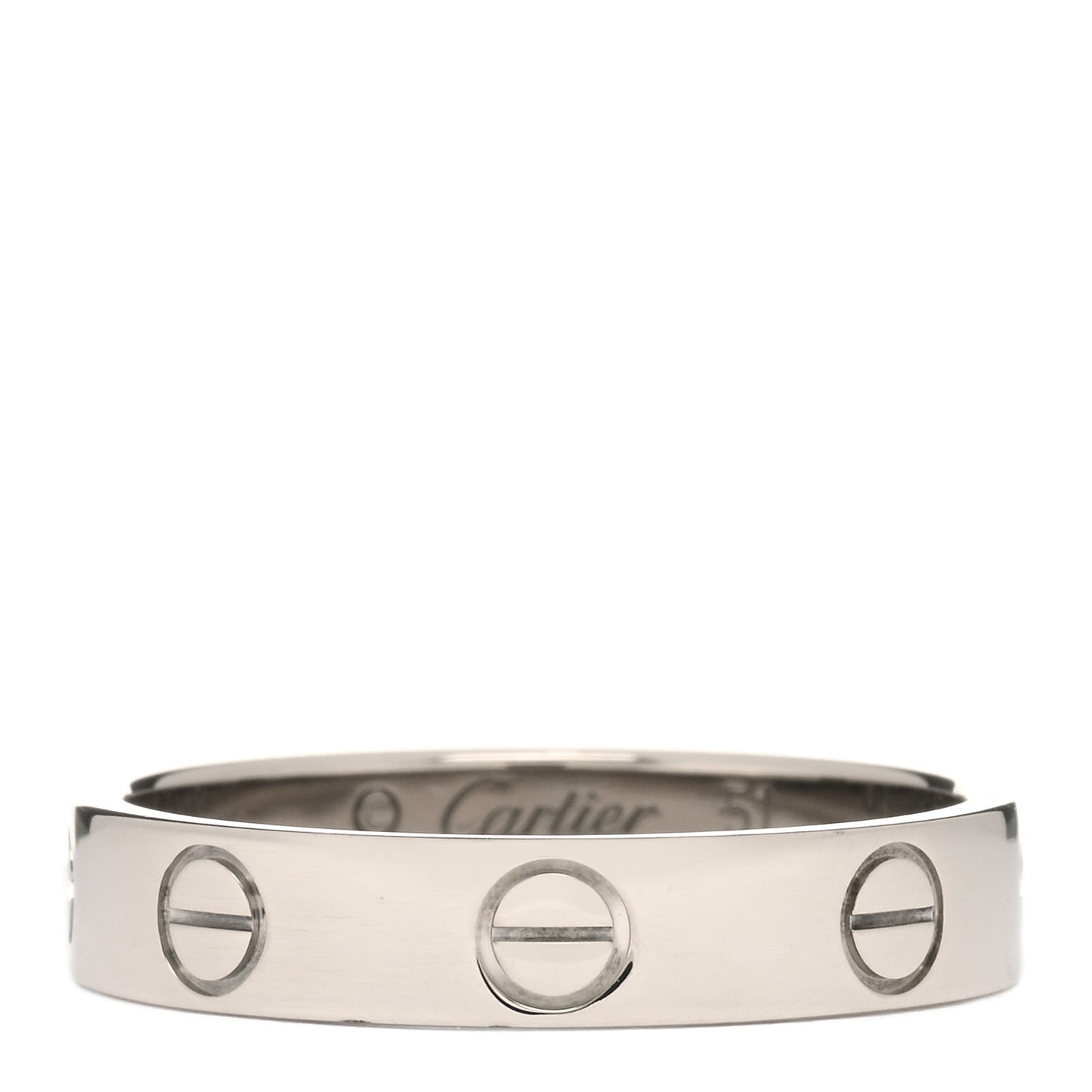 18K White Gold 3.5mm LOVE Wedding Band Ring 51 5.75