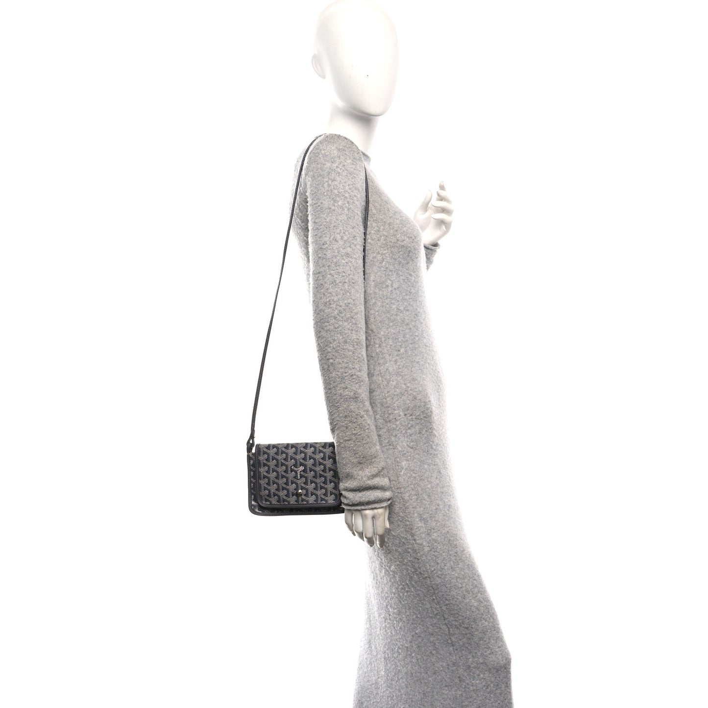 Goyardine Plumet Wallet Clutch Grey