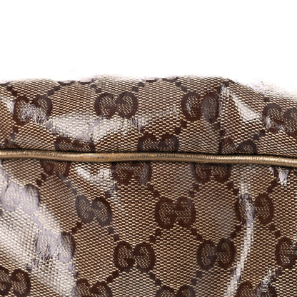 Gucci Crystal Monogram Medium Indy Top Handle Bag Gold 9 of 15
