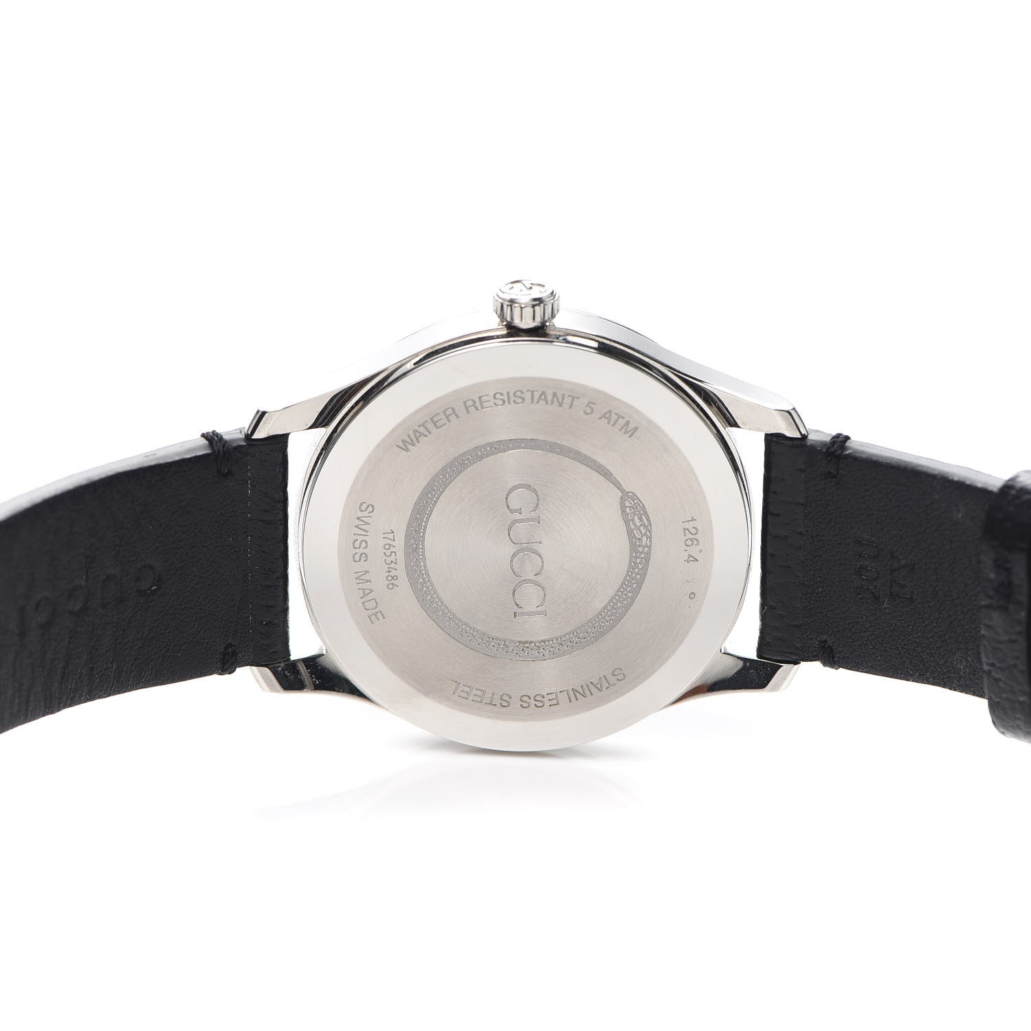 Gucci Stainless Steel Calfskin 38mm G-Timeless Bee Quartz Watch Black 4 of 5