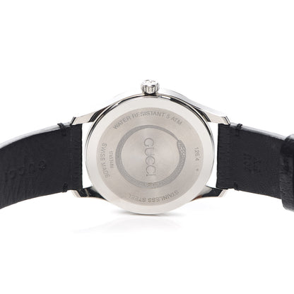 Gucci Stainless Steel Calfskin 38mm G-Timeless Bee Quartz Watch Black 4 of 5
