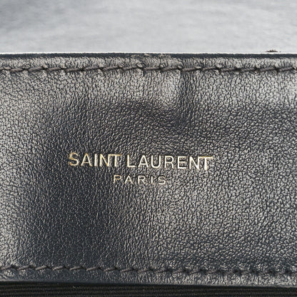 Saint Laurent Calfskin Y Quilted Monogram Medium Loulou Chain Satchel Dark Smog 6 of 9