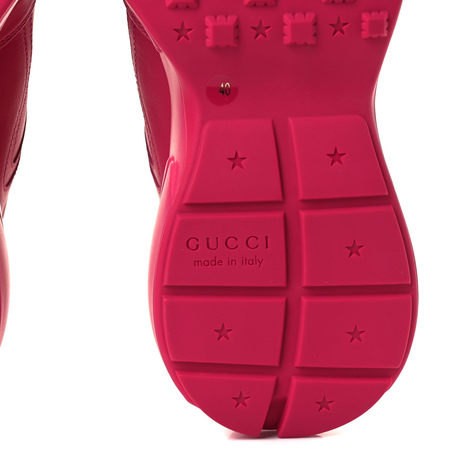 Calfskin Logo Womens Rhyton Sneakers 40 Box Pink